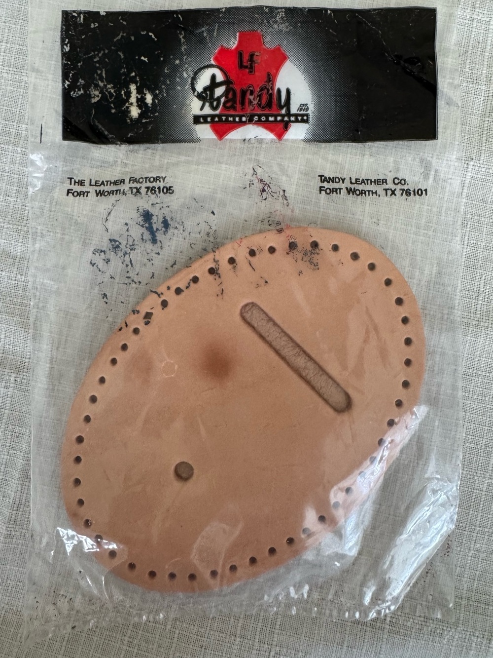 Natural Leather Oval Buckle Inserts
